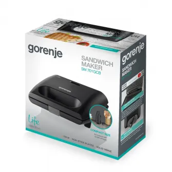 Sandwich maker Gorenje SM701GCB, 700W, Negru