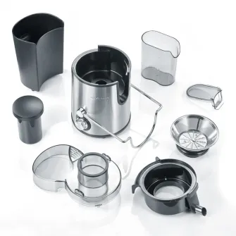 Storcator fructe, Severin, 400 W, 2 viteze, Inox, Argintiu