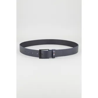 Tommy Hilfiger, Curea de piele Adan, Bleumarin, 100
