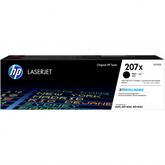 Toner de capacitate mare HP 207X, Negru