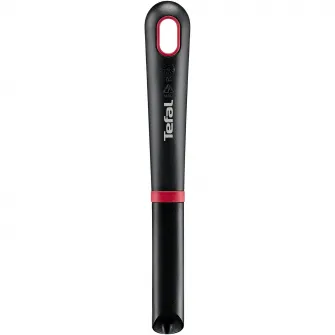 Accesoriu pentru decojit legume si fructe Tefal Ingenio, lama zimtata, inox, capac de protectie, negru & rosu