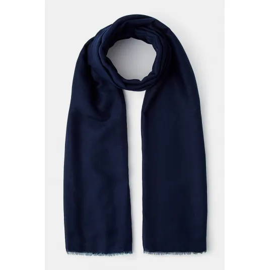 Accessorize London, Esarfa uni cu terminatii nefinisate, Bleumarin