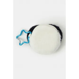Accessorize London, Geanta in forma de caine cu talisman, Alb, Negru