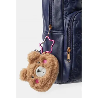 Accessorize London, Geanta in forma de urs cu talisman, Maro camel, Roz
