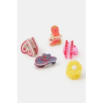 Accessorize London, Set de clame de par - 5 piese, Multicolor