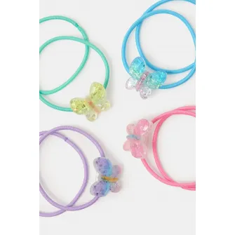 Accessorize London, Set de elastice de par - 8 piese, Multicolor