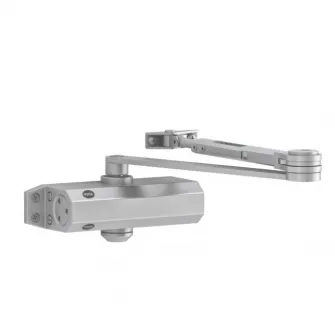 Amortizor cu brat standard Yale seria 3500, aluminiu, rezistent la foc, clasa 2 - 4, 182 x 60 x 41 mm, Argintiu