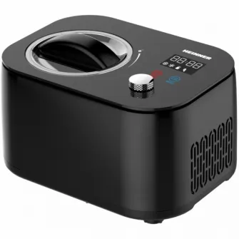 Aparat de facut inghetata Heinner IceDelight HICM-DW14BK, 100 W, Capacitate: 1 l, Ecran LED cu mod functionare si timer, Control tactil si buton rotativ, Compresor incorporat, Functii: inghetata, iaurt, mixare, racire, bol inghetata detasabil, Negru