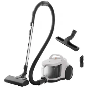 Aspirator fara sac Electrolux 500 EL51C2SW, max 1000 W, recipient praf 2l, filtrare HEPA, raza de actiune 9 m, perie premium AllFloor, periec parchet, tub metalic telescopic cu blocare, alb scoica