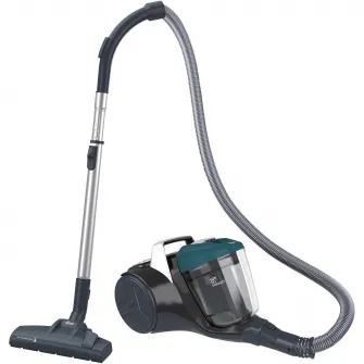 Aspirator fara sac Hoover Breeze BR71BR30011, 700W, Tehnologie ciclonica, 2 L, Filtru Lavabil EPA, raza 8 m, Roata Frontala Rotativa 360°, Negru/Albastru