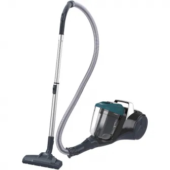 Aspirator fara sac Hoover Breeze BR71BR30011, 700W, Tehnologie ciclonica, 2 L, Filtru Lavabil EPA, raza 8 m, Roata Frontala Rotativa 360°, Negru/Albastru