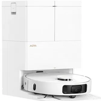 Aspirator robot cu mop MOVA E50 Pro Ultra Robot Vacuum, 30.000 Pa, 5.200mAh, 200 min, MaxiReach™, statie inteligenta, White