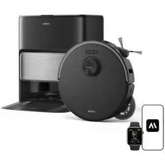 Aspirator robot cu mop MOVA P70 Pro Ultra Robot Vacuum, 30.000 Pa, 5.200mAh, 160 min, MaxiReach™ Edge, statie inteligenta, negru