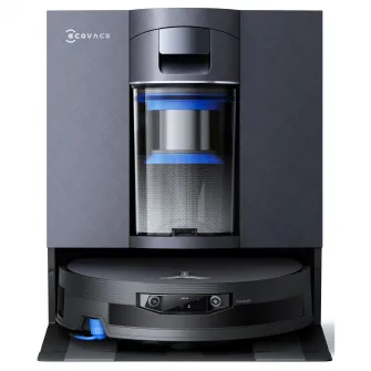 Aspirator robot deebot x12 omnicyclone Ecovacs, putere de aspirare 22000pa,ozmo rollerlonger mop,, tehnologie truedge 3.0, truepass adaptive 4wheel drive climbing system,statie omni, timp de incarcare 2.25h, baterie li-ion 4000mah, negru