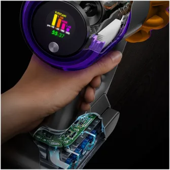 Aspirator vertical pentru aspirare uscata si spalare umeda Dyson V15s Detect Submarine 2026
