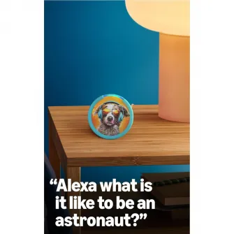 Boxa inteligenta Amazon Echo Pop Kids, Alexa, Wi-Fi, Bluetooth, control parental, Marvel Avengers