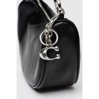 COACH, Breloc cu logo, Argintiu