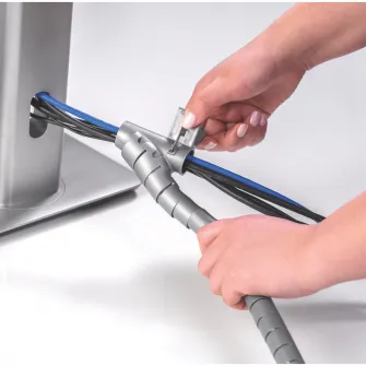 Cable zip, organizator cabluri, gri