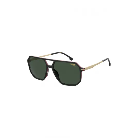 Carrera, Ochelari de soare aviator cu lentile uni, Auriu, Negru, 59-15-145