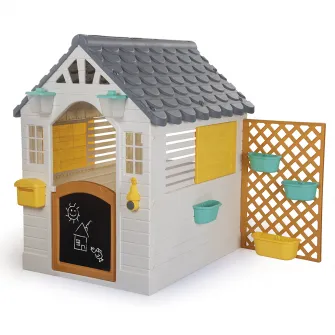 Casuta pentru copii Dolu, Garden Playhouse, alb/galben