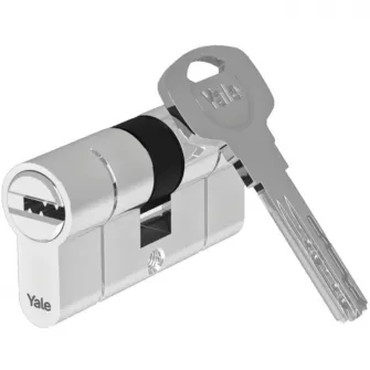 Cilindru patentat Yale 2100, 40x50 mm, 10 pini, alama, 5 chei cu amprenta, nichelat