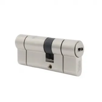 Cilindru patentat Yale 2100, 45x45 mm, 10 pini, alama, 5 chei cu amprenta, nichelat