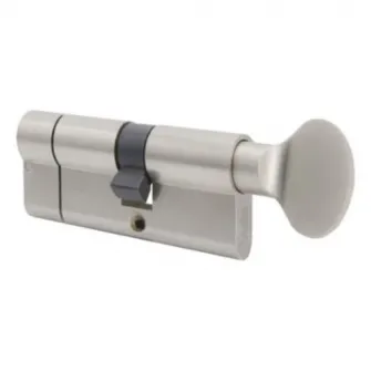 Cilindru siguranta patentat cu buton Yale 2100, alama, 5 chei cu amprenta, 30 x 40 mm, nichelat