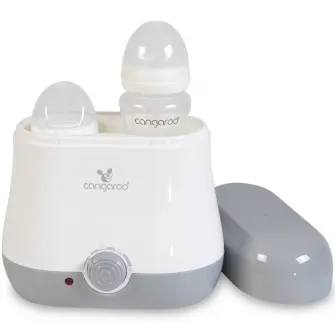 Incalzitor biberoane Babyduo, Cangaroo , 2 recipiente, functie sterilizare, Gri