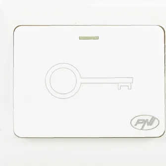 Intrerupator de acces incastrabil PNI PB101 contact iesire NO/COM, max. 36V 3A, alb