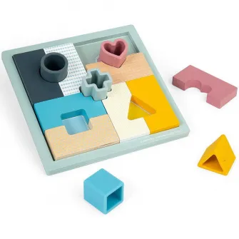 Jucarie 2 in 1 Bigjigs Toys, Mozaic Pastel