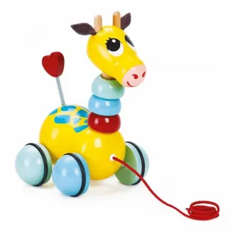 Jucarie de tras Vilac, Girafa Flip Flap