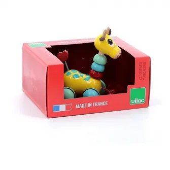 Jucarie de tras Vilac, Girafa Flip Flap