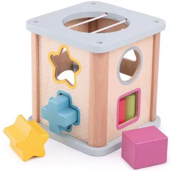 Jucarie sortare Bigjig Toys, Cubul magic