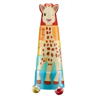 Jucarie stivuibila Vulli - Turnul urias al girafei Sophie