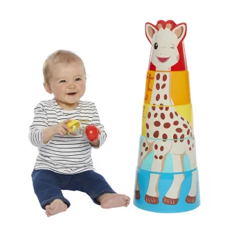Jucarie stivuibila Vulli - Turnul urias al girafei Sophie