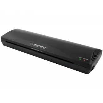 Laminator pentru birou, Esperanza Aeon, EFL003 A3, 250 mm/min, Laminare A3, A4, A5, A6, poze, carte vizita, cablu alimentare 154cm, 5 folii A3 incluse Negru