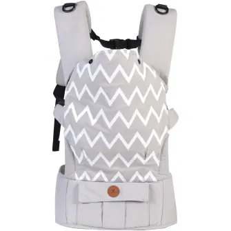 Marsupiu ergonomic bebe Explorer, Cangaroo, 3 pozitii, 3.6-15 kg, bumbac, Gri