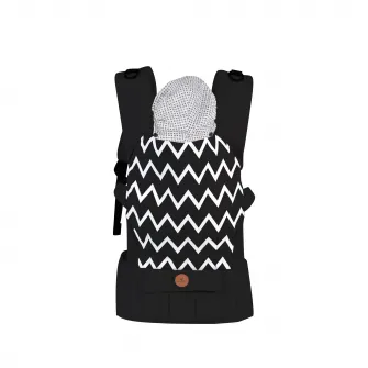 Marsupiu ergonomic bebe Explorer, Cangaroo, 3 pozitii, 3.6-15 kg, bumbac, Negru