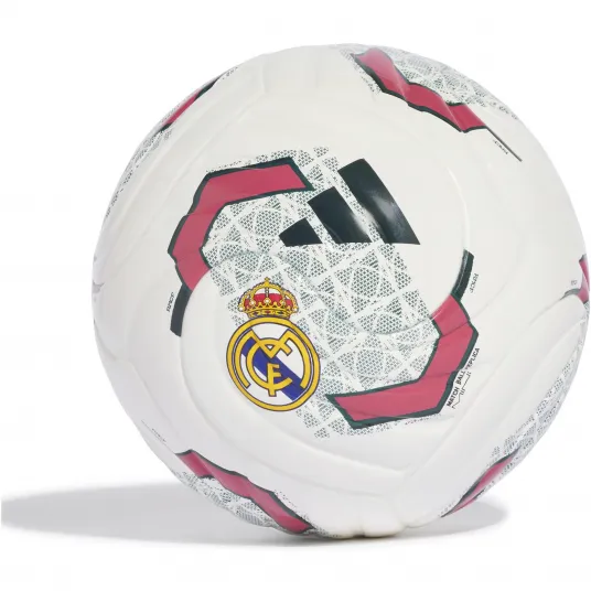 Minge de fotbal mini, adidas, Marimea 1, Alb / Verde, Real Madrid Home Mini, fara umflare