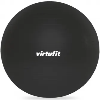 Minge fitness VirtuFit Anti-Burst Pro, Gri, 65cm, Cu pompa, Material rezistent