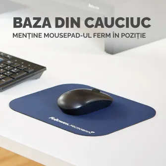 Mouse pad cu protectie antibateriana, Microban, albastru inchis