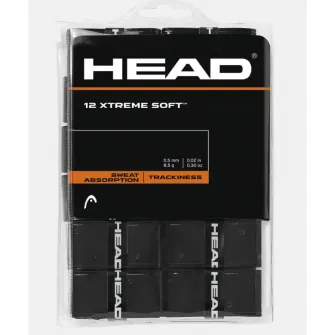 Overgrip tenis, HEAD, Negru, 12 buc/set Xtreme Soft grip autoadeziv confort maxim