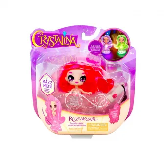 Papusa Zana de cristal Crystalina Skyrocket, cuart trandafir