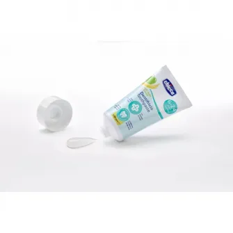 Pasta de dinti fara fluor pentru bebelusi Chicco, cu aroma de mar si banana, 50ml, 6-24 luni