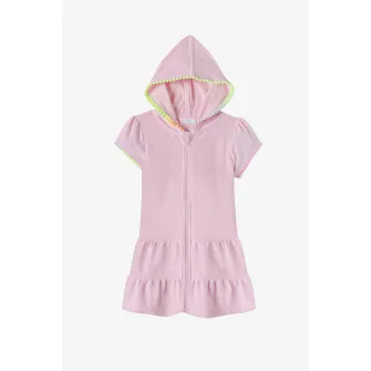 Penti, Halat cu maneci scurte si gluga, Roz deschis, 134 CM