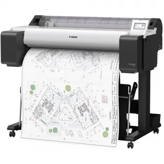 Plotter Canon imagePROGRAF TM-350 36 inch (914mm), A0, 5 culori, Bubblejet, 2400 x 1200 dpi, USB Hi-Speed, Ethernet, Wi-Fi 802.11b/g/n, Alb/Negru