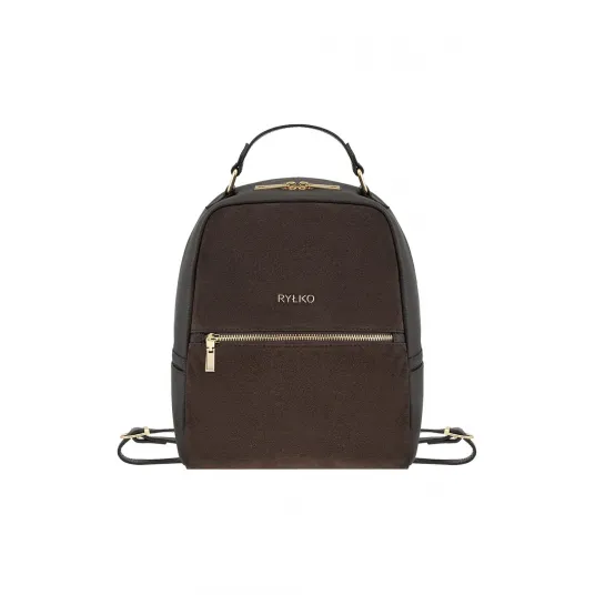 RY?KO, Rucsac din piele si piele intoarsa, Maro