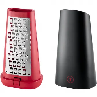 Razatoare Tefal Ingenio+, inox, 2 fete de razuire, compatibilitate cu masina de spalat vase, rosu & negru
