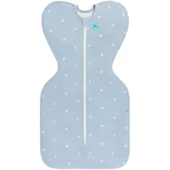 Sac de dormit pentru infasat bebelusi Love to Dream Swaddle Up, Mist Blue, S, 3.5-6kg, 1 TOG
