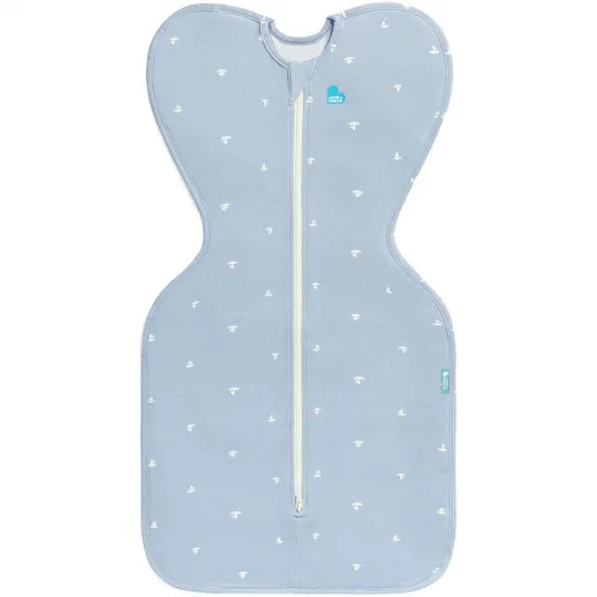 Sac de dormit pentru infasat bebelusi Love to Dream Swaddle Up, Mist Blue, S, 3.5-6kg, 1 TOG